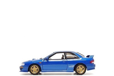AutoArt 1:18 Subaru Impreza WRX Type R STi Version In Sonic Blue Mica