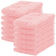 12-Pack Muslin Burp Cloths - Soft Cotton Baby Burping Cloth