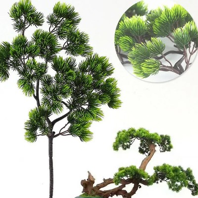 6PCS Lifelike 35cm Faux Pine Branch: Perfect for Home Decor & Weddings