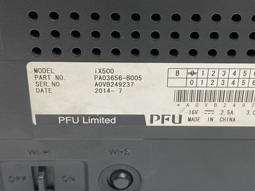 Fujitsu ScanSnap iX500 USB 3.0 Color Document Scanner PA03656-B005 PARTS - 第 6/6 張圖片