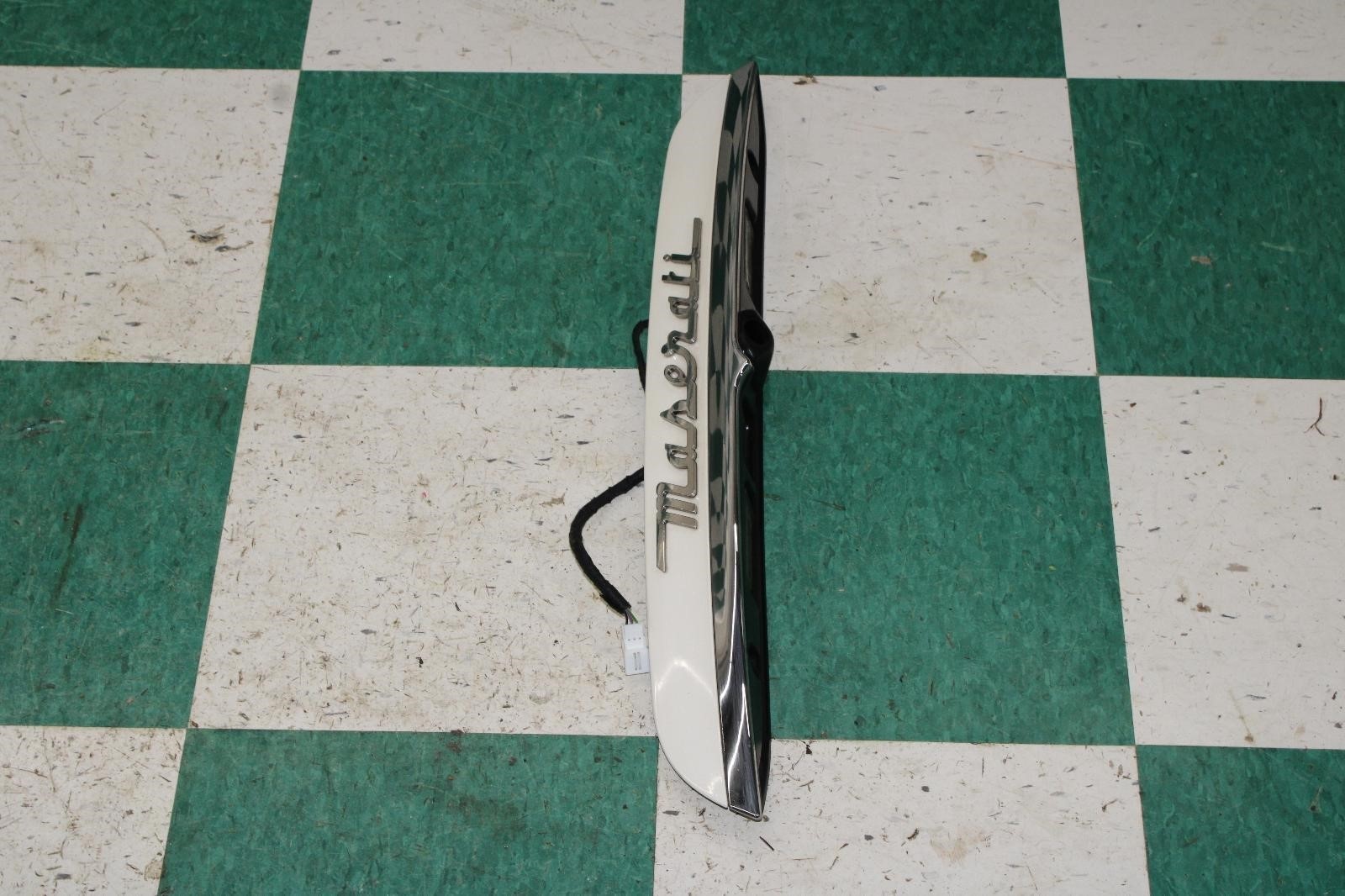 14-17 Ghibli Bianco White Rear Decklid Trunk Finish Panel Chrome OEM Factory WTY