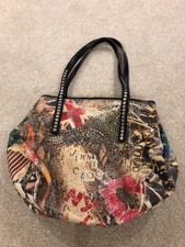 Borsa tote vintage edizione limitata Jimmy Choo Project Pep tela smaltata