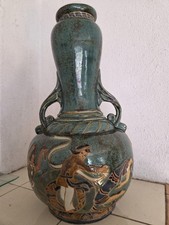 zweihändige Steingutvase Vase Tanzende Damen Bien Hoa Schule Angewandte Kunst