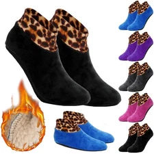 Men Women Winter Warm Non-slip Home Fleece Thick Bed Slipper Floor Ankle Socks