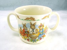 Royal Doulton Bone China BUNNYKINS 2 Handle Hug A Mug Celebrate Your Christening