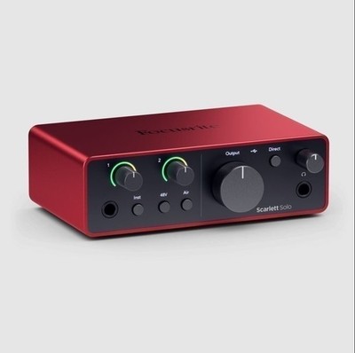 Focusrite Scarlett Solo 4th Gen 2-in, 2-out USB Audio Interface FREE SHIPPING
