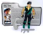Vintage 1986 Hasbro GI Joe DIAL-TONE v1 3.75" Action Figure & File Card + Mic