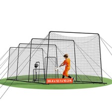 Uimoso Baseball Batting Cage 39.4 x 12.1 x 10.2FT for Indoor and Outdoor Use