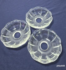 Set of 3 Bobeche, 7/8" to 1" Center Hole Openings   (A7 RCC)
