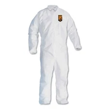 KleenGuard A30 Breathable Disposable Zipper Coverall White Case of 24 L 46103