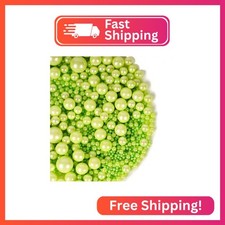 Kasvan Halloween Green Pearl Sugar Sprinkles - Edible Candy Pearls 130g/4.58 Oz,