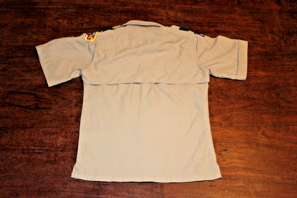 Camisa juvenil Boy Scouts of America BSA bronzeada média ventilada poli microfibra macia - Imagem 4 de 4