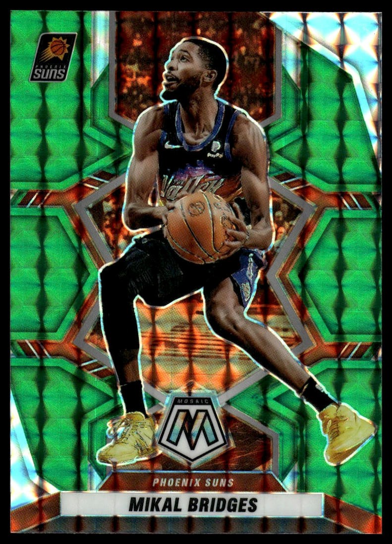 2021-22 Panini Mosaic #170 Mikal Bridges Green