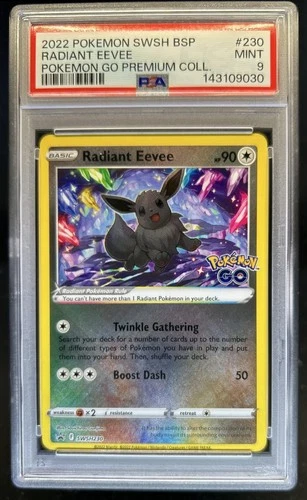 2022 Pokemon SWSH Black Star Promos Radiant Eevee #SWSH230 PSA 9