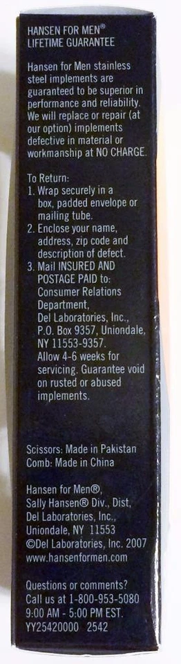 Sally Hansen for Men Moustache + Beard Groomer Scissors + Comb Trim NEW - Image 3 of 4