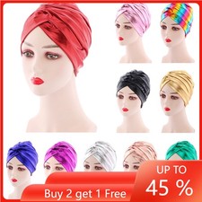 Muslim Women Bonnet Hat Head Wrap Hijab Turban Scarf Beanie Hair Loss Chemo Caps