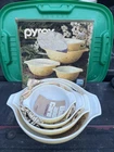 Vintage Pyrex Mixing Bowl 4 Piece Set Shenandoah Cinderella W/ORIGINAL BOX