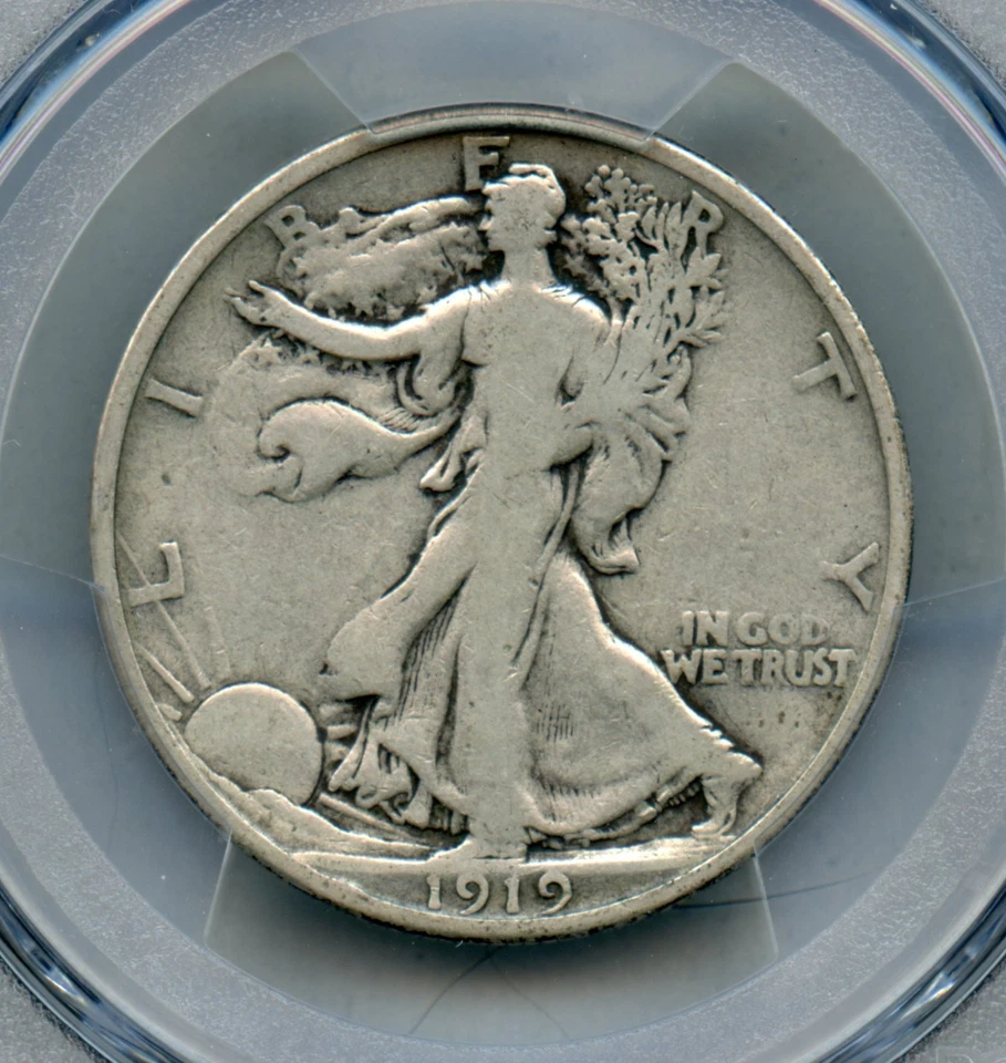 1919 Liberty Walking Silver Half Dollar PCGS VG 8 - Image 3 of 4