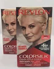 Lot of 2 Revlon Colorsilk Permanent Hair Color 05 Ultra Light Ash Blonde New