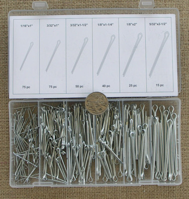 Splint Pin Kit Pins For Craft 280-Piece Split Pin & Cotter Pin Assortment Kit - Zinc ...