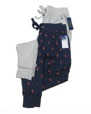 Polo Ralph Lauren Men's Gray/Navy All Over Pony Print 2-Piece Lounge Pant Set