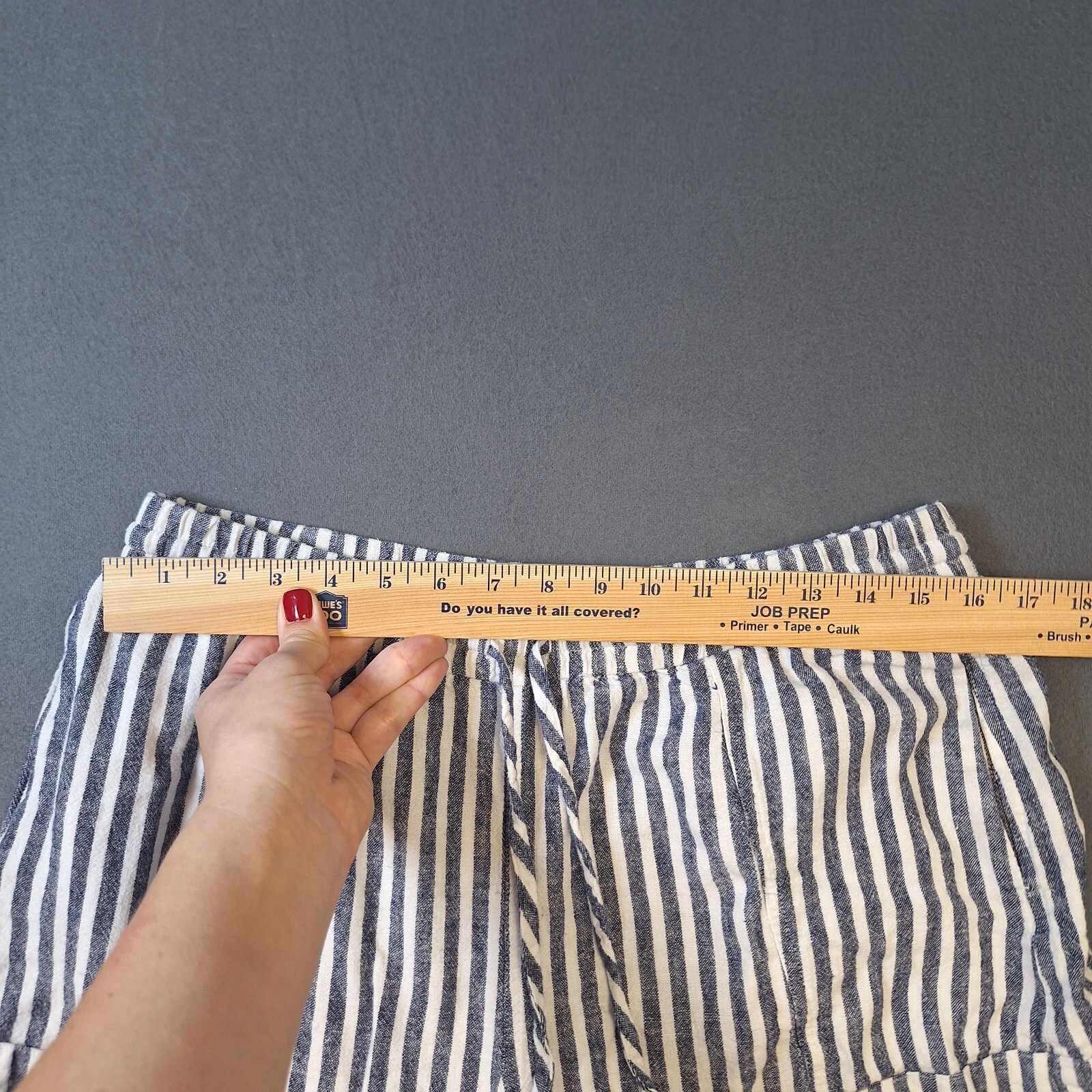 Universal Thread Pull On Shorts Striped Blue Whit… - image 7