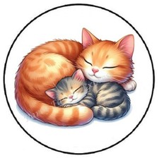 SLEEPING CATS KITTENS ENVELOPE SEALS LABELS STICKERS PARTY FAVORS