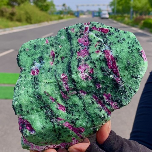 3.22LB Natural green Ruby zoisite (anylite) crystal Chakra mineral Energy - Picture 6 of 21
