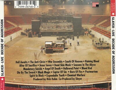 Slayer ‎– Decade Of Aggression Live 2CD 1994 926748-2 | eBay