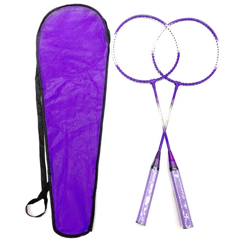 Raqueta de bádminton (púrpura) para 2 jugadores mango dividido súper ligero aleación de hierro EC - Imagen 11 de 13