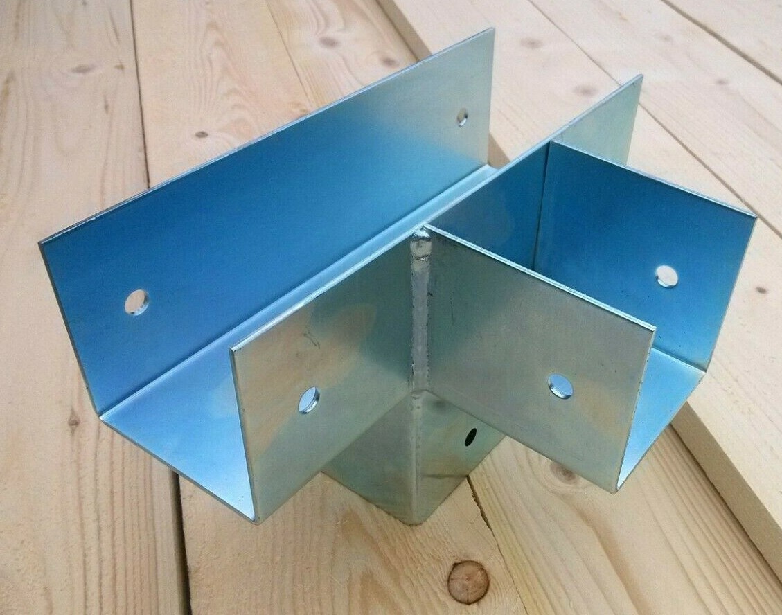 Giunto A 4 Vie Per Travi In Legno 9x9 E 12x12 Raccordo Connettore