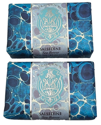 x2 La Florentina Italy Mario Fissi SEA BREEZE Luxury Bar Soap 9.7 Oz. - 2 Bars