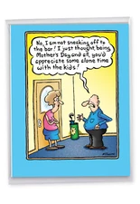 1 Jumbo Funny Mother's Day Greeting Card - Jumbo alone time mother's day J0372