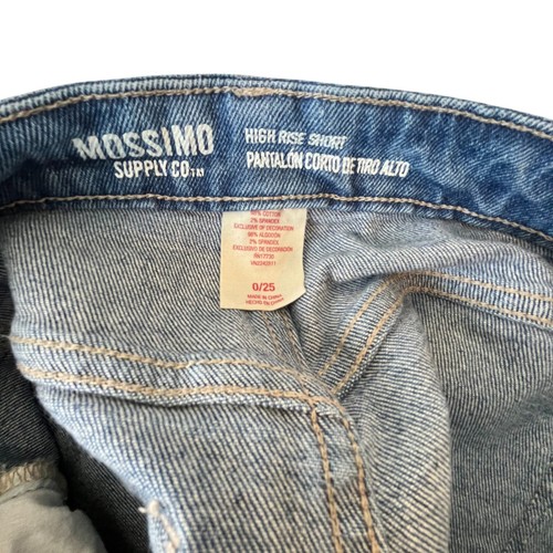 Pantalones Cortos Mossimo Mujer 0 Distressed Tiro Alto Azul Denim Junior (W25 L3) - Imagen 12 de 12