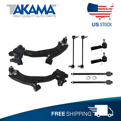 8 Pcs Control arms + Stab bar links+ Tie Rod ends for 07-11 HONDA CRV JAPANESE