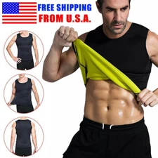 Men's Fitness Tops Sauna Vest Ultra Sweat Slimming Thermo Body Shaper Fat Burner