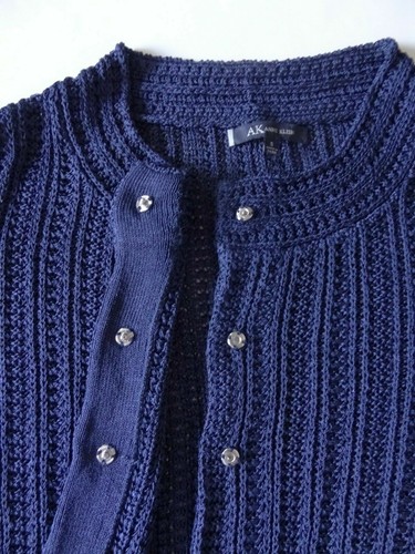 NEW Anne Klein Women's Collarless Cardigan - S - Picture 3 of 6