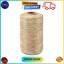 Natural Jute Twine String Thin Ribbon Hemp Twine for Wrapping Christmas, Crafts