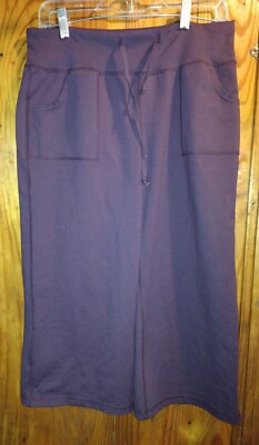 Nordstrom Zella Purple Capri Wide Leg Yoga Pants Pockets Elastic