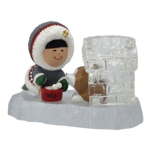 Hallmark 1993 ~ Frosty Friends ~ Keepsake Ornament ~ Ice Dog House ~ Good Used - Picture 5 of 7
