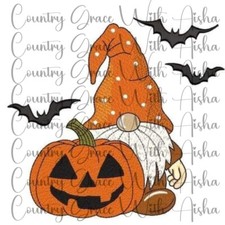 Sublimation Transfer Print Gnome Halloween Ready to Press Heat Transfer