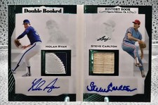 LEAF HISTORY BOOK SPORTS VOL 1 NOLAN RYAN STEVE CARLTON DUAL AUTO RELIC 5/5 🔥 