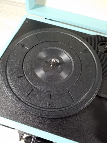 1 BY ONE Turntable Record Player Suitcase w/Built in Speakers Head Jacks Vinyl - Picture 8 of 10
