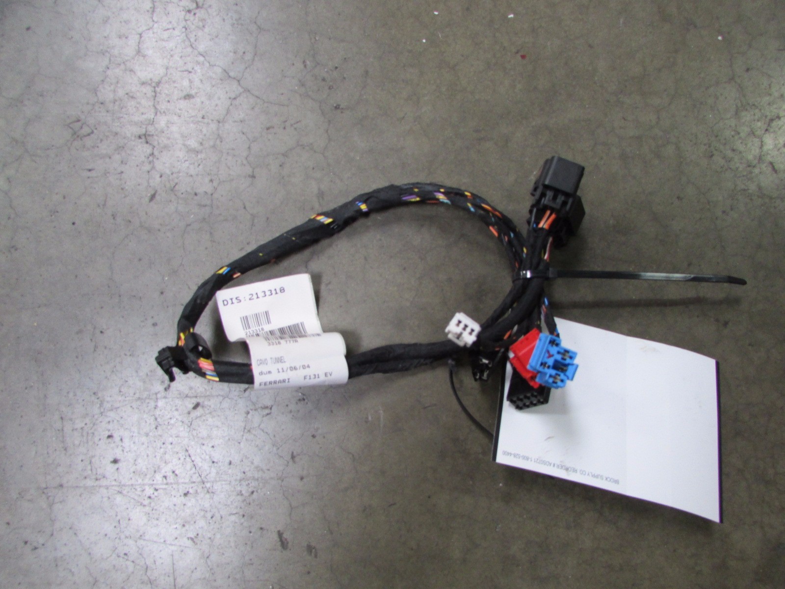 Ferrari F430, Tunnel Wiring Harness, Used P/N 213318