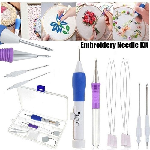 Embroidery Punch Needle Kit Stitching Tool Set Embroidery Knitting Sewing Sales - Picture 3 of 12
