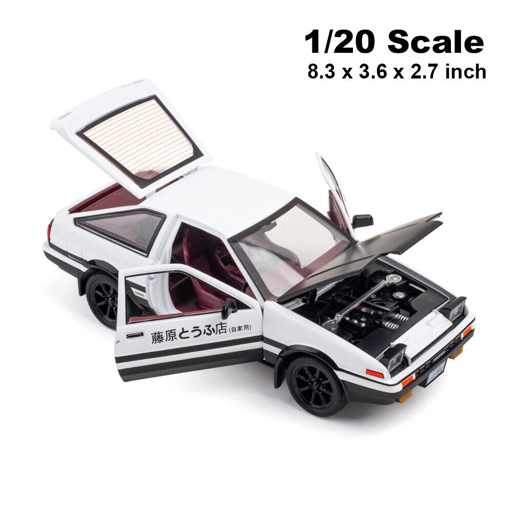  Mzexoma Initial D Toyota Trueno AE86 Alloy Diecast Car Model,  Sports Car Toys for Kids and Adults,Pull Back Vehicles Toy Cars (Black-Type  A) : Toys & Games