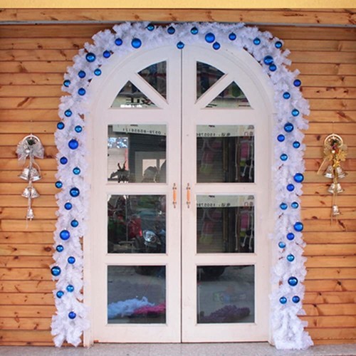 9FT Artificial Christmas Garland with LED Lights Bushy White Pine Xmas Home Tree - Picture 11 of 14