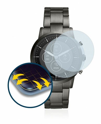 Fossil Collider HR, 2x BROTECT® Flex Matte 3D Curved Full Cover Screen Protector - Picture 2 of 8
