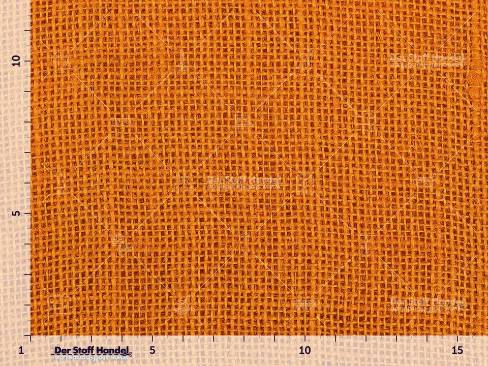 JUTE Stoff fein gewebt Sackleinen Rupfen Dekoration GOLDGELB ORANGE EUR 8,98/m - Bild 2 von 3