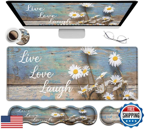 Mouse Pad Set, Large Gaming Mouse Pad + Keyboard Wrist Rest Support + Mouse W